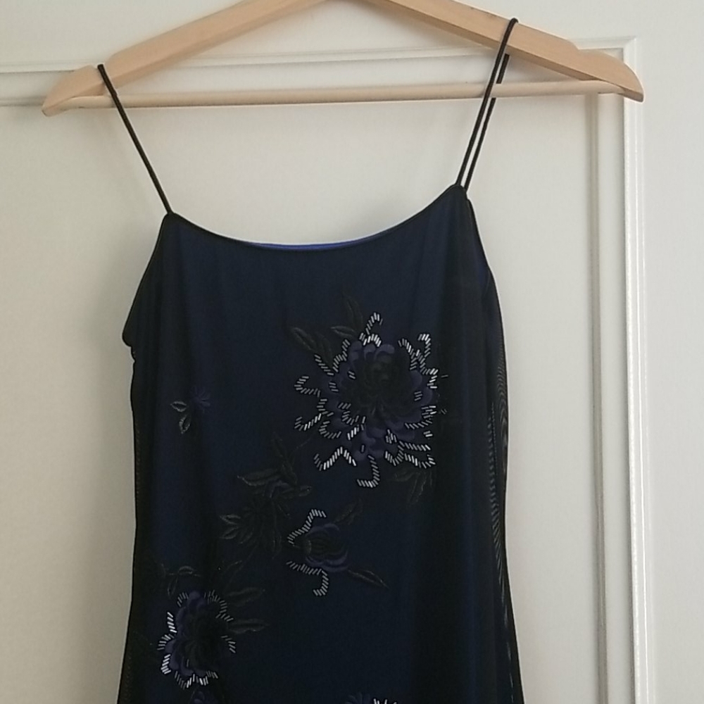 Long navy night dress